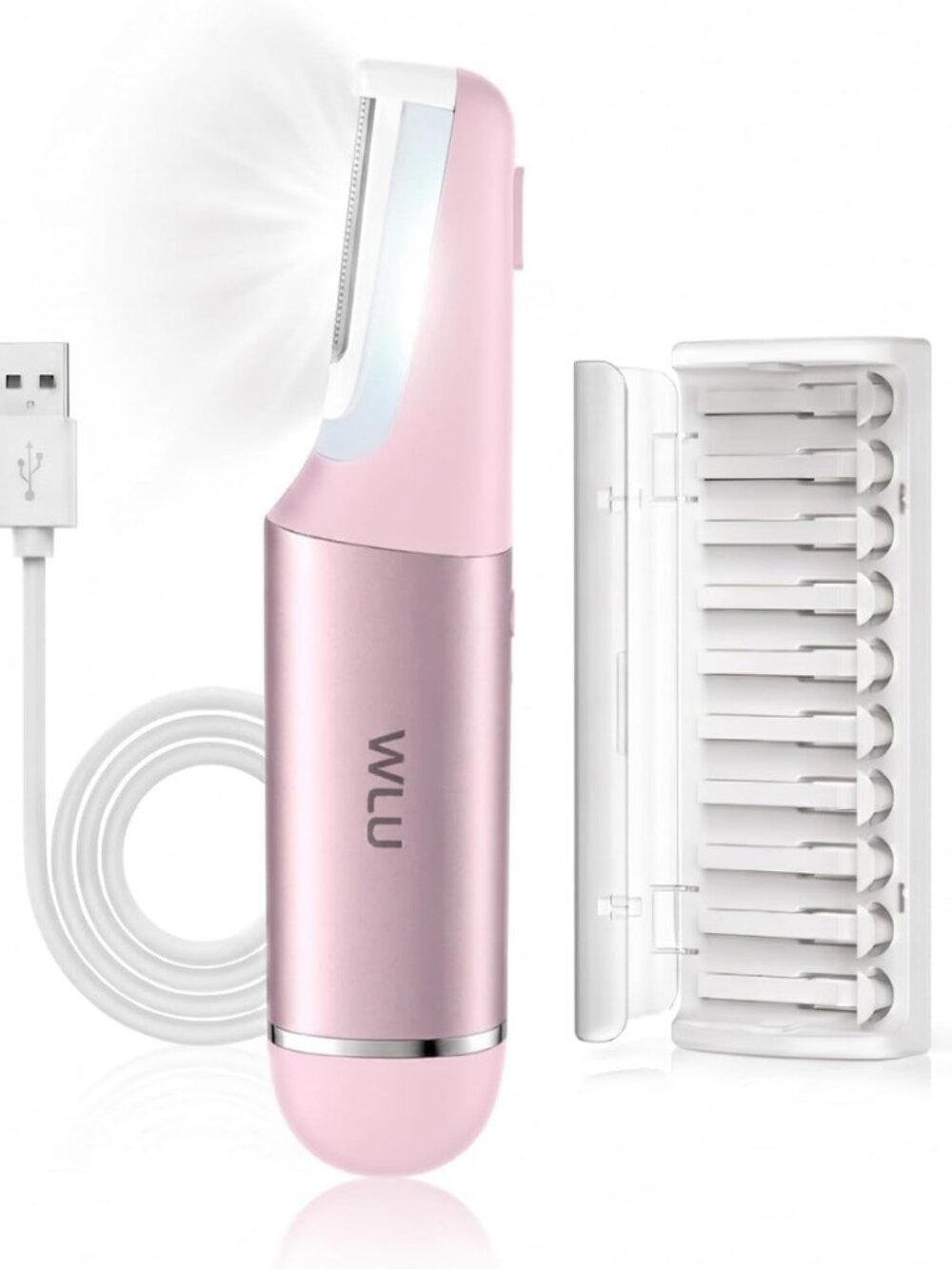 Sonic Facial Hair Removal Dermaplane Razor for Women - Peachy Pink Beauty Tool